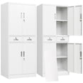 thumbnail image 1 of BESFUR Metal Storage Cabinet With Two Drawers and Adjustable Shelves for Garage, Office, Classroom - White, 1 of 9