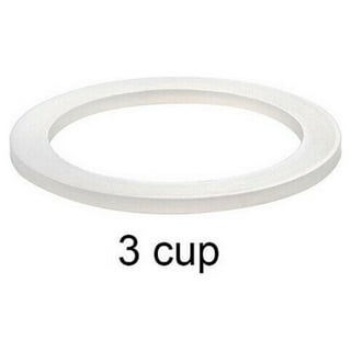 Fino Replacement Gasket for 3-Cup Stovetop Espresso Coffee Maker, Silicone,  Set of 4