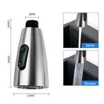 BESHOM Universal Kitchen Pull Out Spray Head Replacement Sink Faucet Basin Mixer Tap