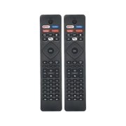 BESIA 2 Packs of NH800UP Remote Control for Philips TV Remote Replacement for All Philips Smart TV Remote IR Remote for Philips Android LED LCD 4K Smart TV with 4 Shortcut Hotkeys.