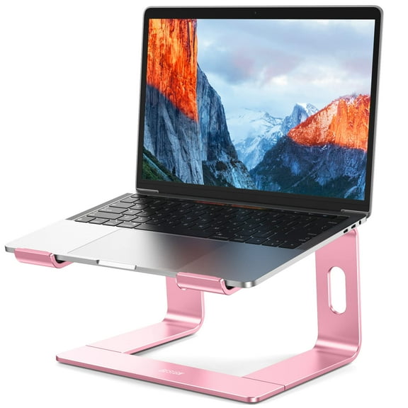 BESIGN LS03 Aluminum Laptop Stand, Ergonomic Detachable Computer Stand, Notebook Holder Compatible with Air, Pro, Dell, HP, Lenovo More 10-15.6" Laptops, Pink