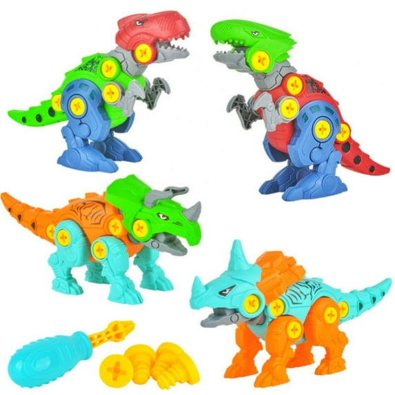 BESLY 4PCS Kids Dinosaur Building Toys Boy Girls Toys Dinosaur Building Toys for Kids 3-10 Girl Toys Dinosaur Building Birthday Party Supplies