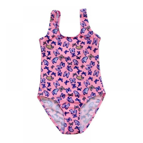 BESLY Little Girls Swimsuit Child Girl One-piece Suspender Swimwear Girl Bathing Suitfor Summer Beach
