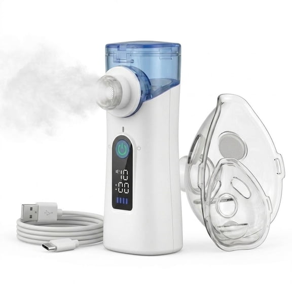 BESLY Handheld Personal Humidifier Fine Mist Ultrasonic Compressor USB Rechargeable with LED Screen for Home Travel