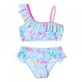 thumbnail image 1 of BESLY Little Girl's Ruffle Bikini Swimsuit High Waist Beach Bathing Suit Quick Dry Sport Swimwear, 1 of 5