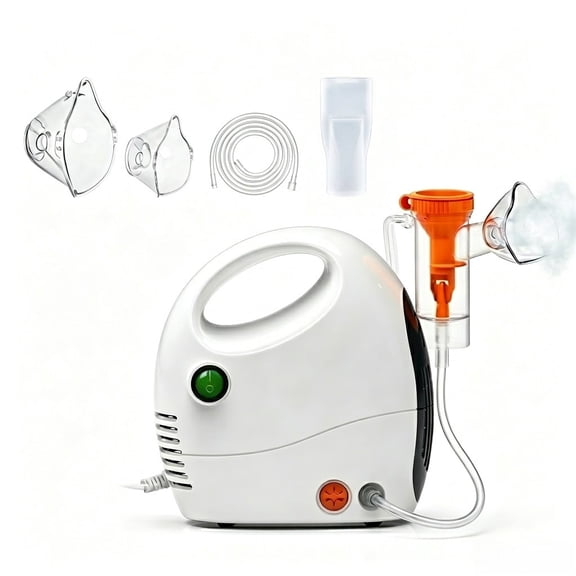 BESLY Portable Humidifiers Cool Mist Inhaler for Adults & Kids, USB Home Compressor Machine with Adjustable Mist, Personal Vaporizer Humidifier Kit with Reusable Masks, Tubing and Mouthpiece