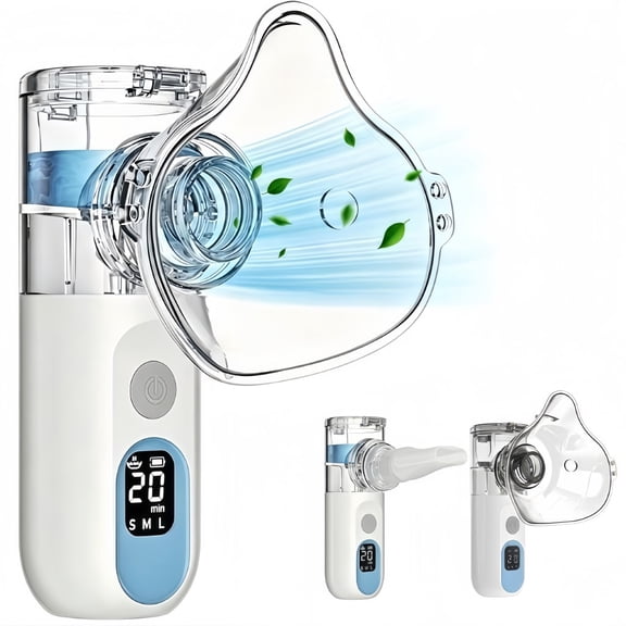 BESLY Portable Personal Humidifier Handheld USB Rechargeable Compression Steam Inhaler Digital Display for Travel Office Home