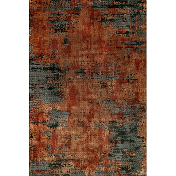 Orange Abstract Area Rugs for Living Room Washable Rugs Boho Moroccan Area Rug Soft Neutral Geometric Bohemian Carpet Distressed Indoor Rug for Bedroom Dining Room Office Foldable Nonslip Rug