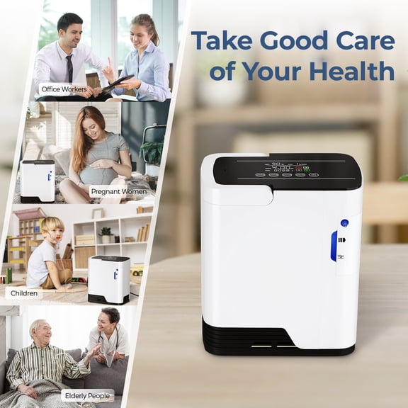 BESRTWE Home 1L 90% OxygenGenerator Tube & 1-7Levels Adjusable Machine 30%~90%concentration Concentrator-OXI th full-sets Accessories