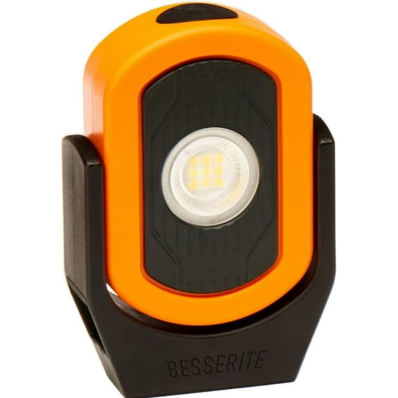 BESSERITE USB-C Rechargeable LED Work Light, High-Visibility Orange, 720 Lumens Portable Job Site Light
