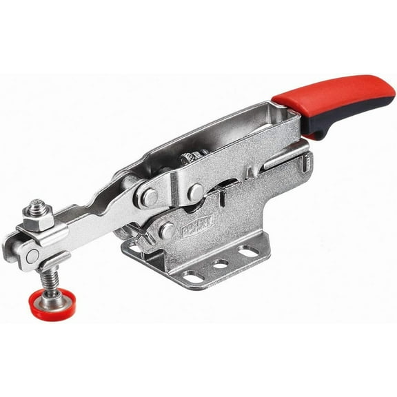 BESSEY STC-HH20 Horizontal Auto-Adjust Toggle Nickel Plated Clamp, Silver