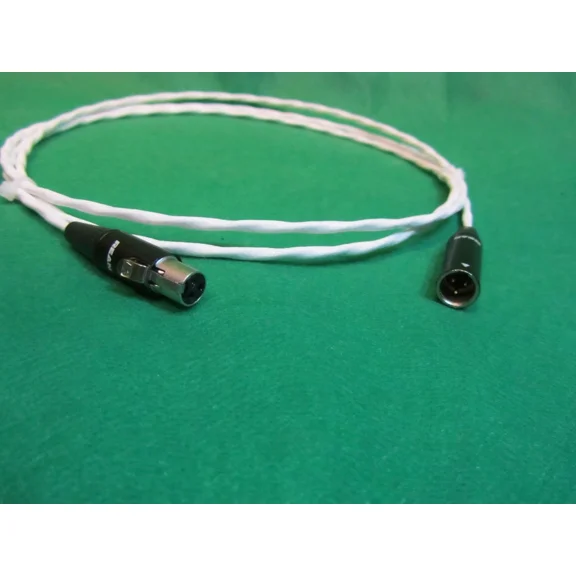 BEST- 1 Ft Silver Plated Mini Tiny Xlr Female To Tiny Xlr Male Audio Balanced Cable.