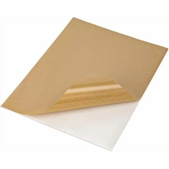 BEST- 100 Full Sheet Kraft Paper Sticker Paper, Printable Brown Labels, 8.5" X 11"