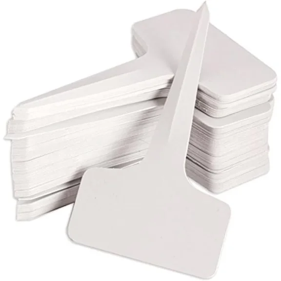 BEST- 100 Pcs 6 X10Cm Plastic Plant T-Type Tags Nursery Garden Labels