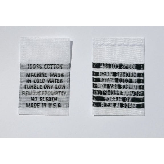 BEST- 100 Pcs White Woven Clothing Sewing Garment Apparel Label Tags - 100% Cotton