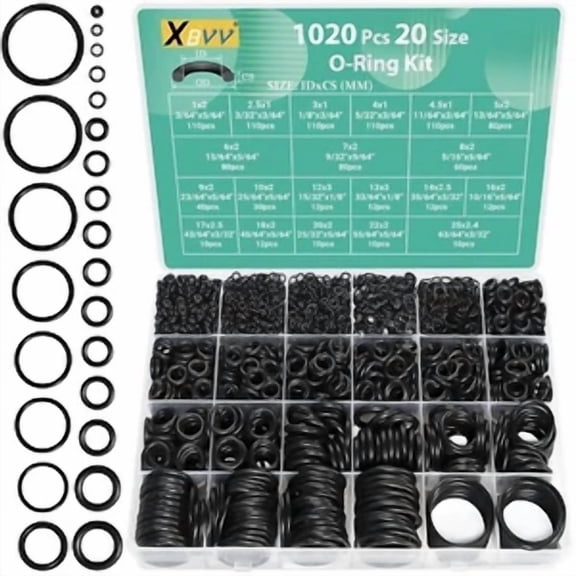 BEST- 1020 Pcs O Ring Kit 20 Size Rubber Oring Assortment Set For Car Auto Veh