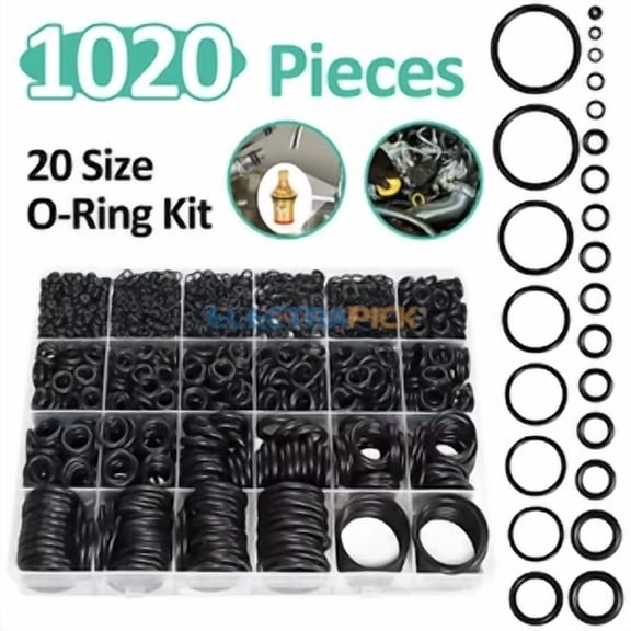 BEST- 1020Pcs O Ring Kit 20 Sizes Nitrile Rubber Oring Assortment Set For Car Auto Veh
