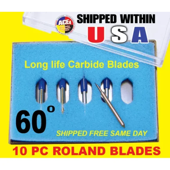 BEST- 10X60 High Quality Roland Vinyl Cutter Plotter Blades New In Box