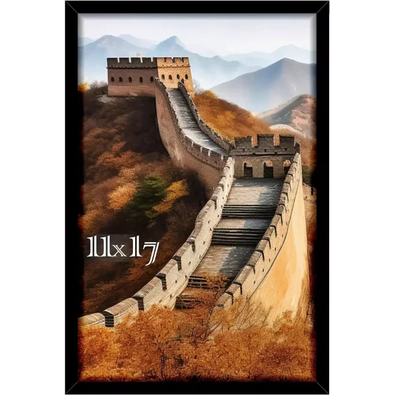 BEST- 11X17 Picture Frame Black Poster Frame To Display 11 By 17 Inch Picture Photo Wa