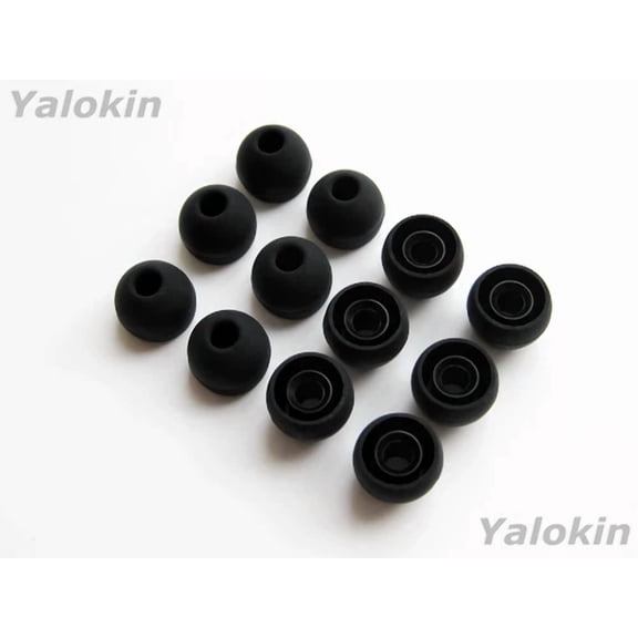 BEST- 12Pcs Medium Black Soft Replacement Eartips Adapters For Monster Earphones