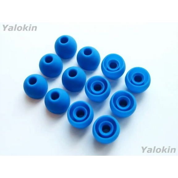 BEST- 12Pcs Medium Blue Replacement Eartips For Audio-Technica In-Ear Earphones