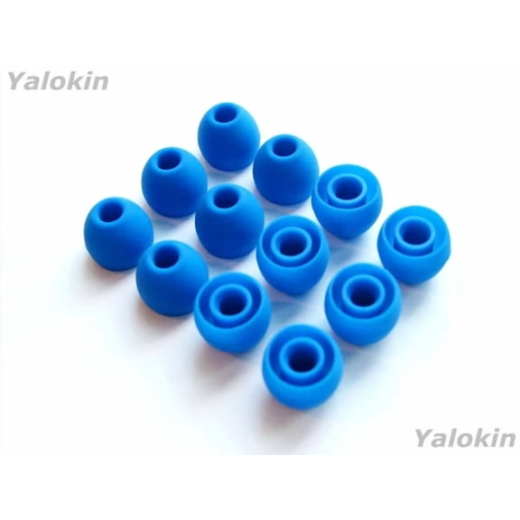 BEST- 12Pcs Small Blue Soft Replacement Eartips For Audio-Technica In-Ear Earphones