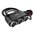 BEST_12V 3 Way Car Cigarette Lighter Power Socket Splitter USB 2 ...