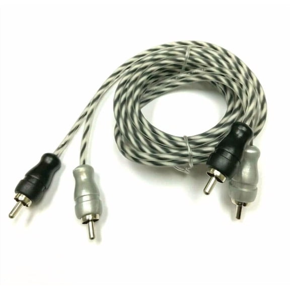 BEST- 15 Ft Spiral Twisted Home Marine System Transparent Rca Interconnect Cable Usa