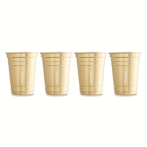 BEST- 17 Fl Oz Gold Party Cups, Set Of 4