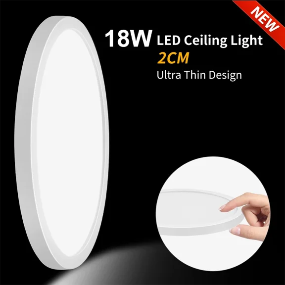 BEST- 18W Led Ceiling Down Light Ultra Thin Flush Mount Kitchen Home Fixture Lamp
