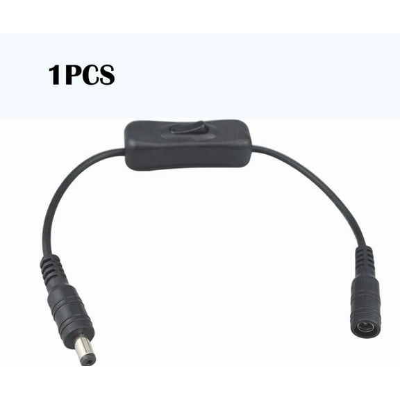 BEST- 1Pcs Dc Power Extension Cable With Inline Switch 5.5X2.1Mm For Led Strip Cctv