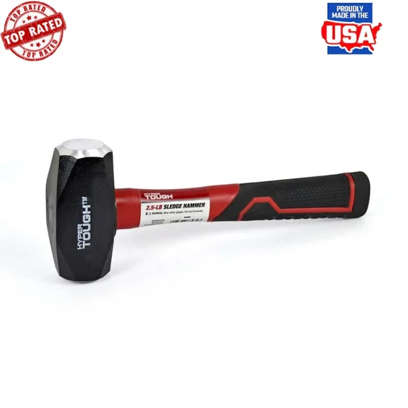 BEST- 2.5Lb Sledge Hammer Fiberglass Handle Vibration Dampening Comfort Grip New