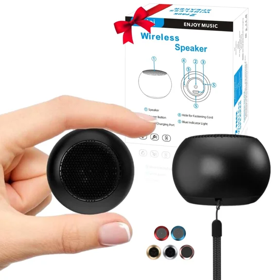 BEST- 2 Mini Speakers 3W Small Portable Bluetooth Speaker With Lanyard Water Resistant
