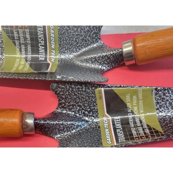 BEST- (2) New Garden Tech Spade Transplanter 6" Blade / Wooden Handle