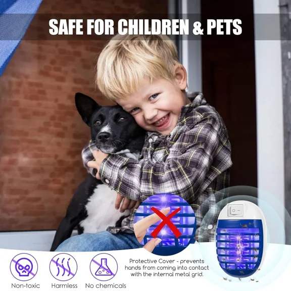 BEST- 2-Pack Blue Light Bug Electric Trap - Great For House/Garden Fly Elimination