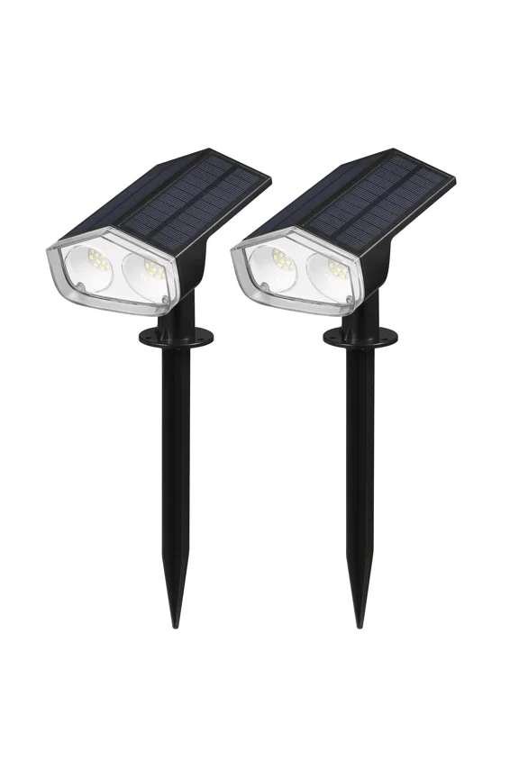 BEST- 2 Pack Solar Outdoor Lights Walkway Lamp Lawn Lamp Landscape Spotlights G4S2