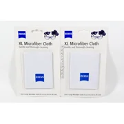 BEST- 2 Zeiss Xl 12X12 30.5X30.5 Cm Microfiber Cloth Kit Gentle/Thorough Cleaning