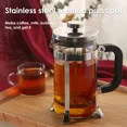 thumbnail image 1 of BEST- 20 Oz Glass Stainless Steel Espresso Tea Maker French Coffee Press Maker Us, 1 of 6