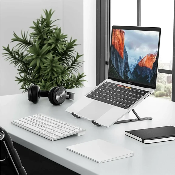BEST- 2247 Laptop Stand Adjustable Aluminum Tablet Holder Fold Portable Desktop Riser