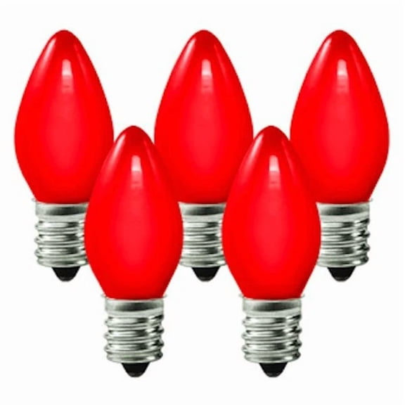 BEST- 25 C7 Red Ceramic Replacement Bulbs Christmas Party Holiday Wedding