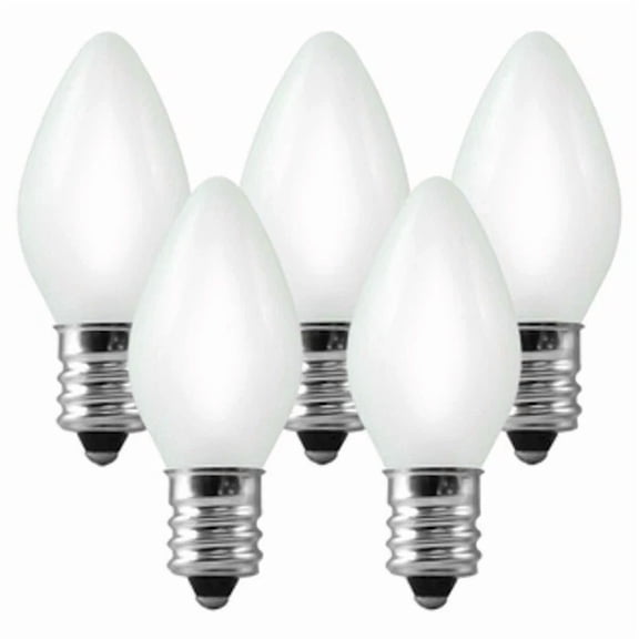 BEST- 25 C7 White Ceramic Replacement Bulbs Christmas Party Holiday Wedding