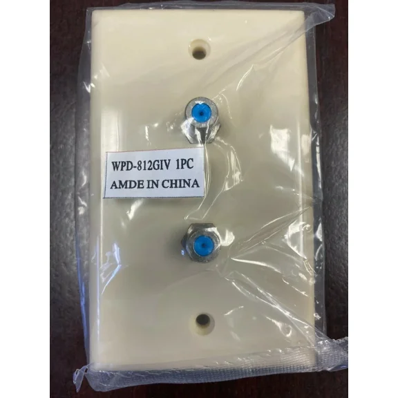 BEST- 25 Pack Dual Coaxial Cable Wall-Plate Ivory Color 3Ghz F Cable Tv Satellite