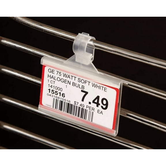 BEST- 25 Pcs Wire Shelf Label Holder Reusable Plastic Shelf Tags For Pantry Retail