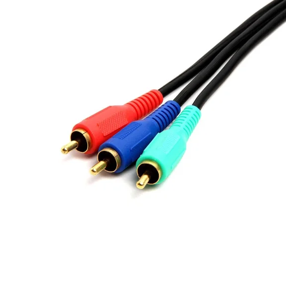 BEST- 25Ft 3 Rca Male To Male Cable Component Video Cord Ypbpr Red Green Blue Plugs