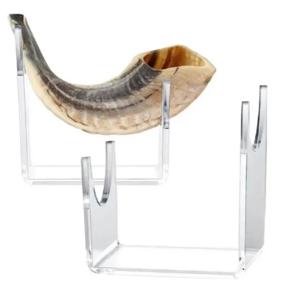 BEST- 2Pcs Acrylic Stand Shofar Bracket Stand U-Shaped Rack Holder Home Office Decor