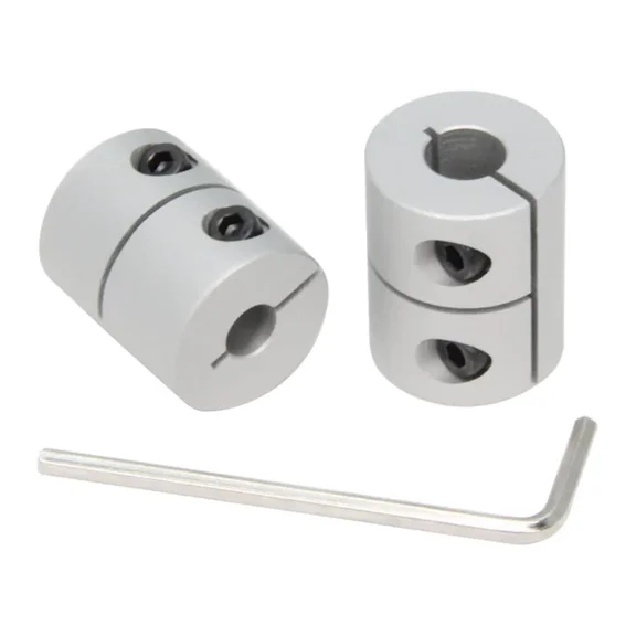 BEST- 2Pcs Shaft Coupling 6.35Mm To 8Mm Aluminum Alloy Joint 25Mm Length 20Mm Diameter