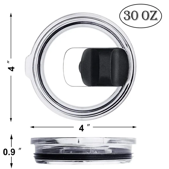 BEST- 2X 30 Oz Splash Spill Proof Magnetic Slider Lid For Yeti Rambler Tumbler Cup