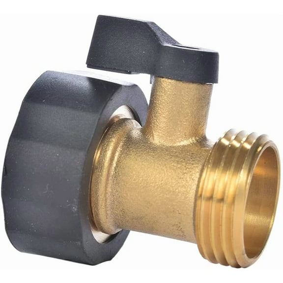 BEST- 3/4" Brass Garden Hose Shut-Off Valve 1-Way Restricted Flow Connector