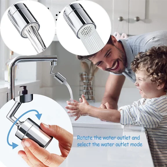 BEST- 360 Swivel Kitchen Faucet Sink Aerator 1.8 Gpm Big Angle Rotate Spray Aerator