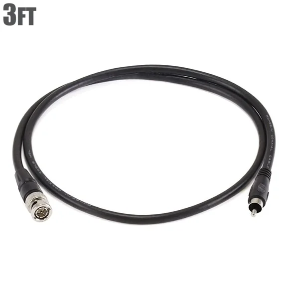 BEST- 3Ft Bnc Male To Rca Male Rg59U 75Ohm Coax Coaxial Audio Video Cable Cctv Camera